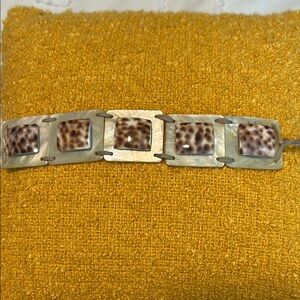 Source Unknown Brown and Cream Textured Bracelet